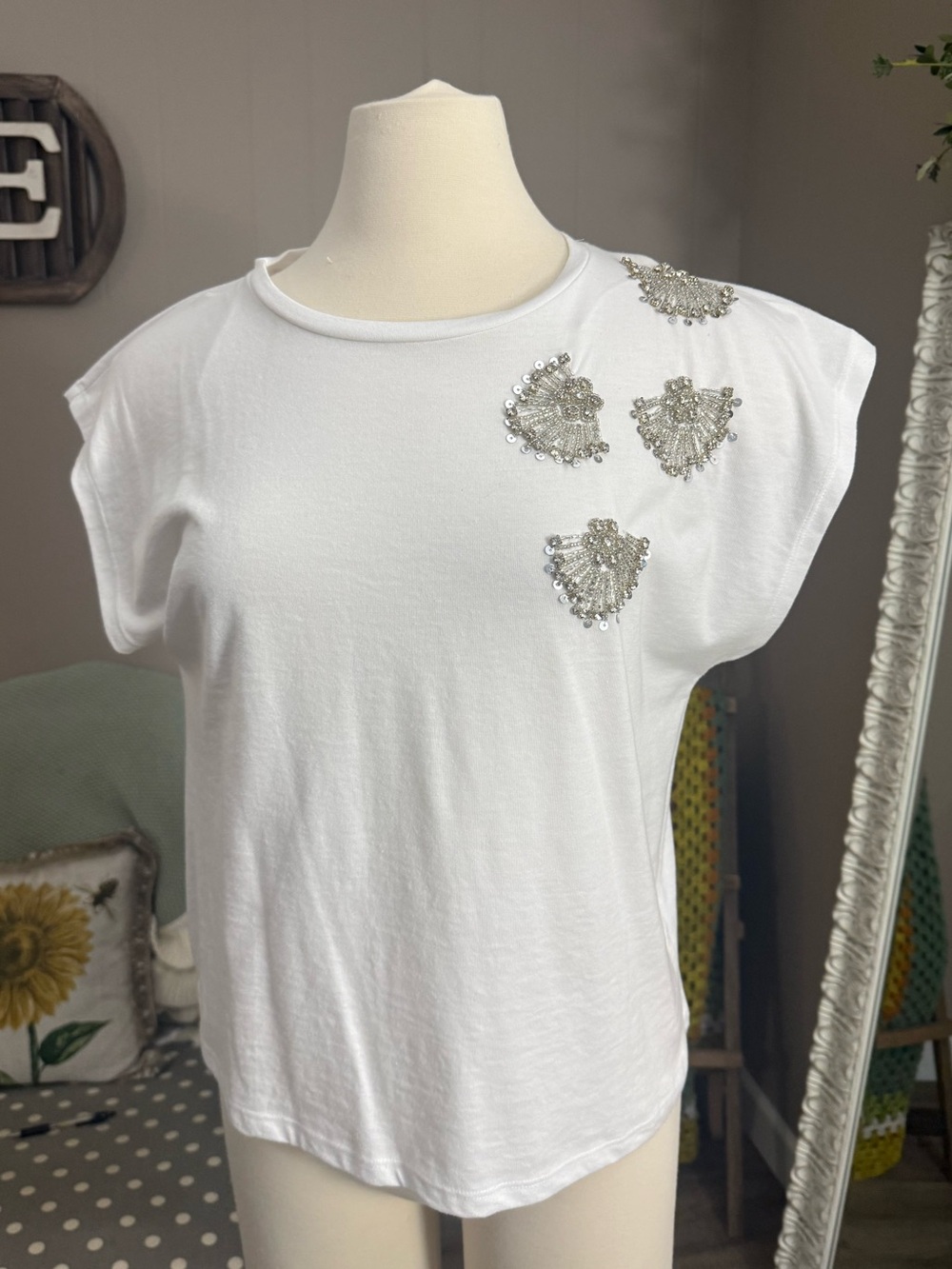 Calligraphie • Rhinestone Embellished Muscle Tee - Picture 6 of 12